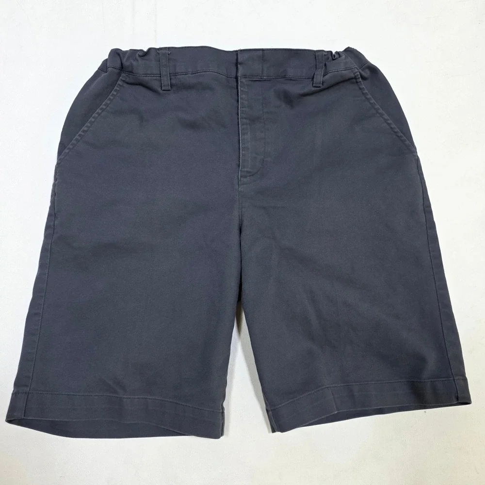 Universal School Uniforms 3pk Shorts Boy 20H Navy Blue Flat Front Chino Stretch